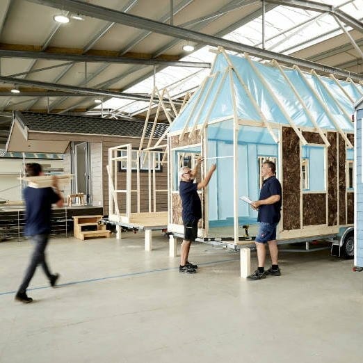 Voor de chaletbouw