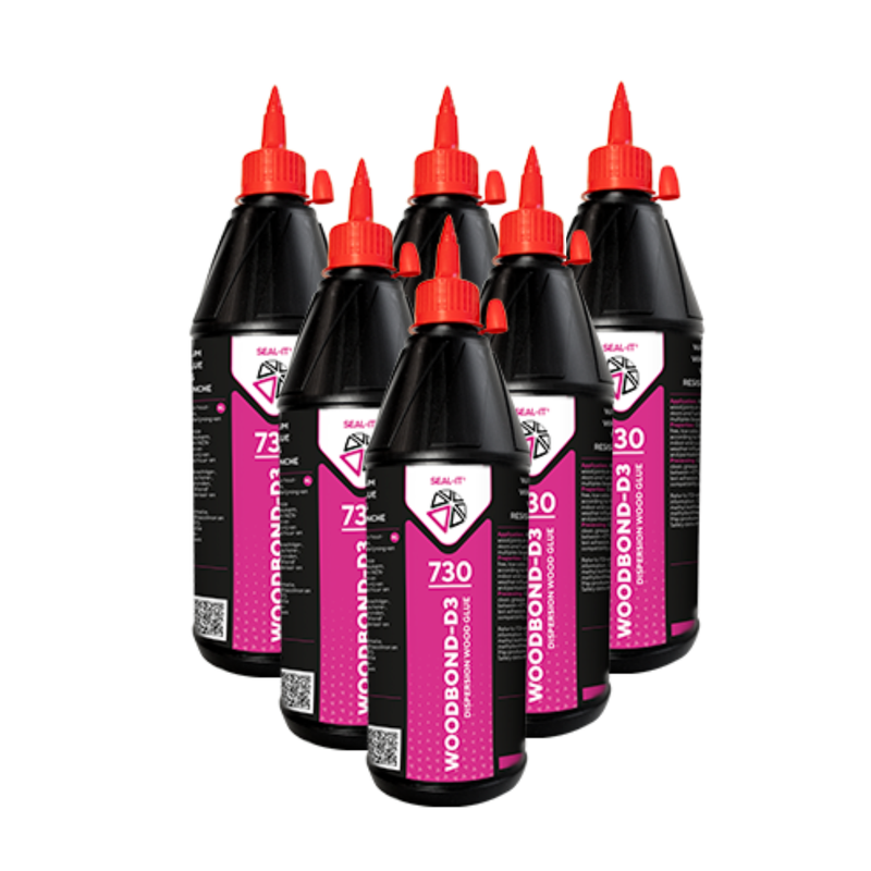 6x Houtlijm 730 Woodbond D3 750ML