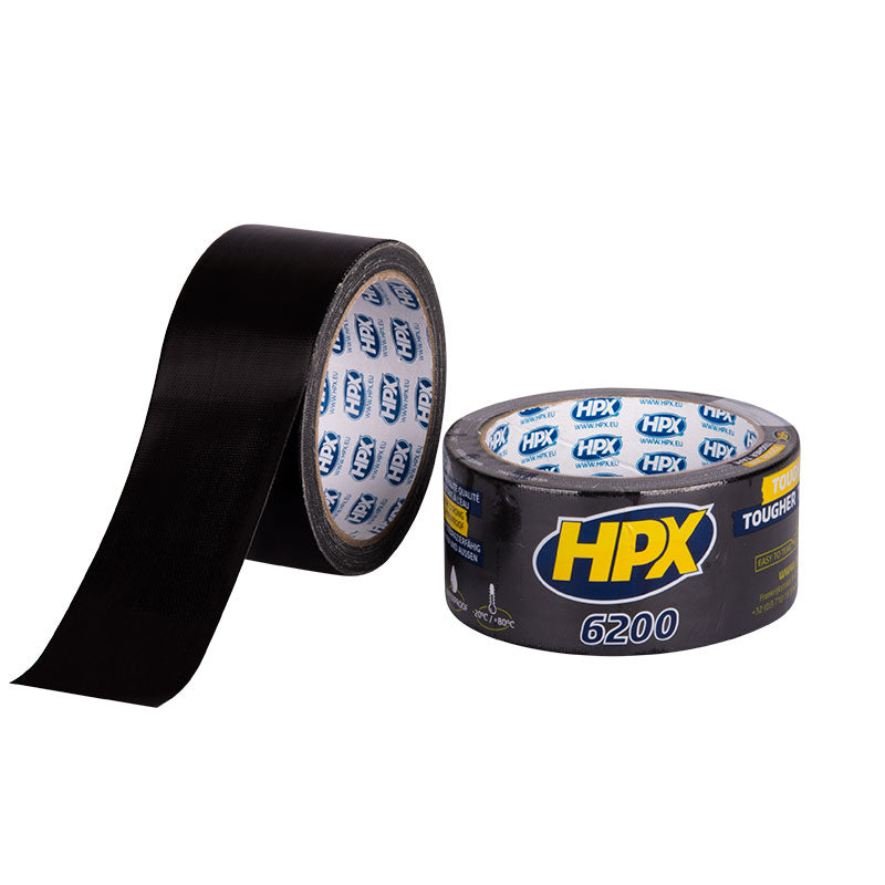 Pantsertape/Duct tape 48mm x 10m Zilver/Zwart