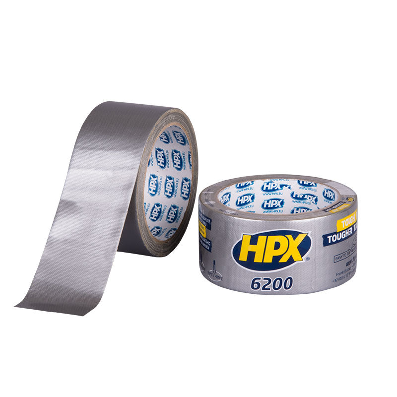 Pantsertape/Duct tape 48mm x 10m Zilver/Zwart