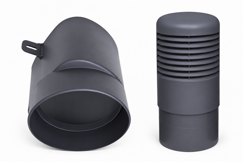 Ross T177-160 ventilatieschacht Ø160 mm voor kruipruimteventilatie, kelderventilatie en afzuigkap afvoer