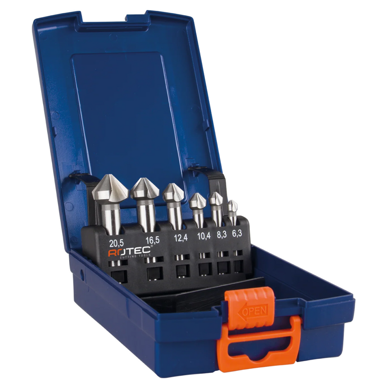 HSS-G verzinkfrezen 7-dlg set type 400 in ABS-cassette