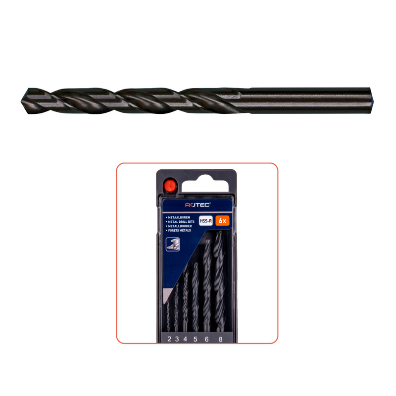 HSS-R Spiraalborenset SILVER-LINE in PVC ABS-cassette