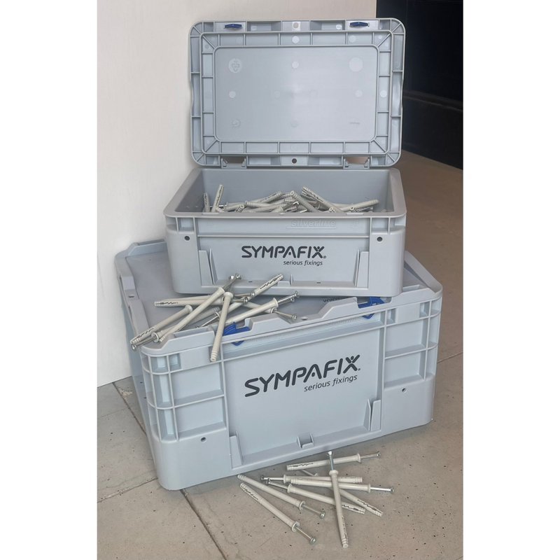 Nylon slagplug Mini Stockbox SP-VK , met verzonken kop en navulzak
