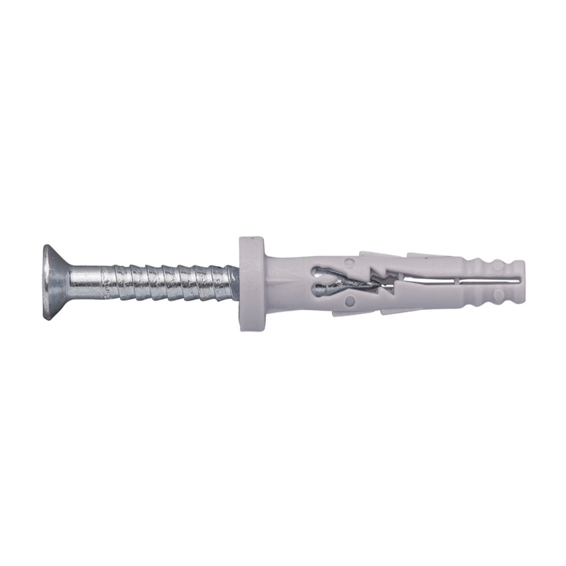 Nylon slagplug Mini Stockbox SP-PK 5x2/27, met platte kraag en navulzak