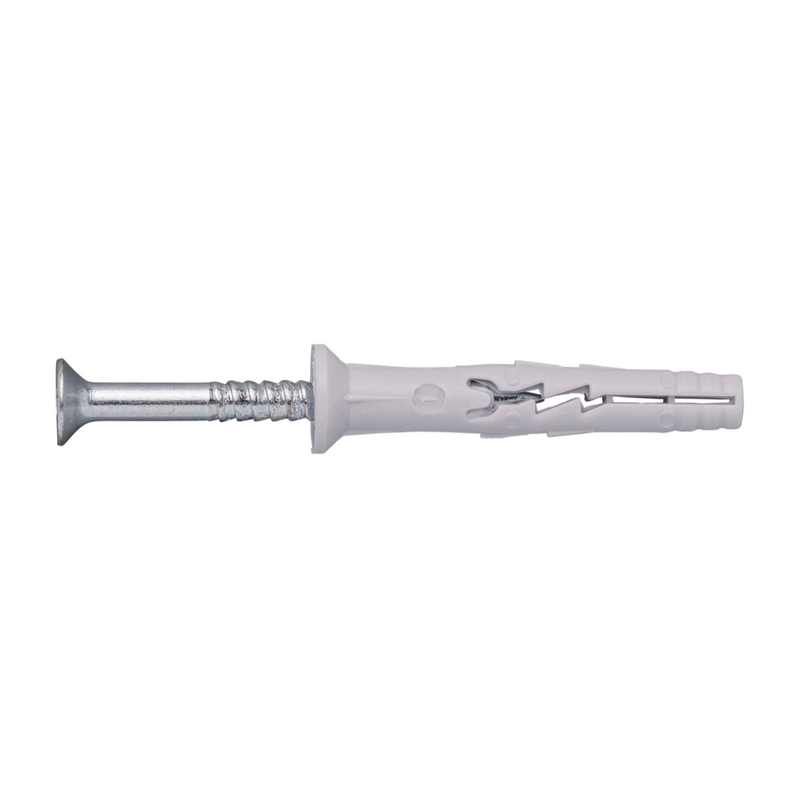 Nylon slagplug Mini Stockbox SP-VK , met verzonken kop en navulzak