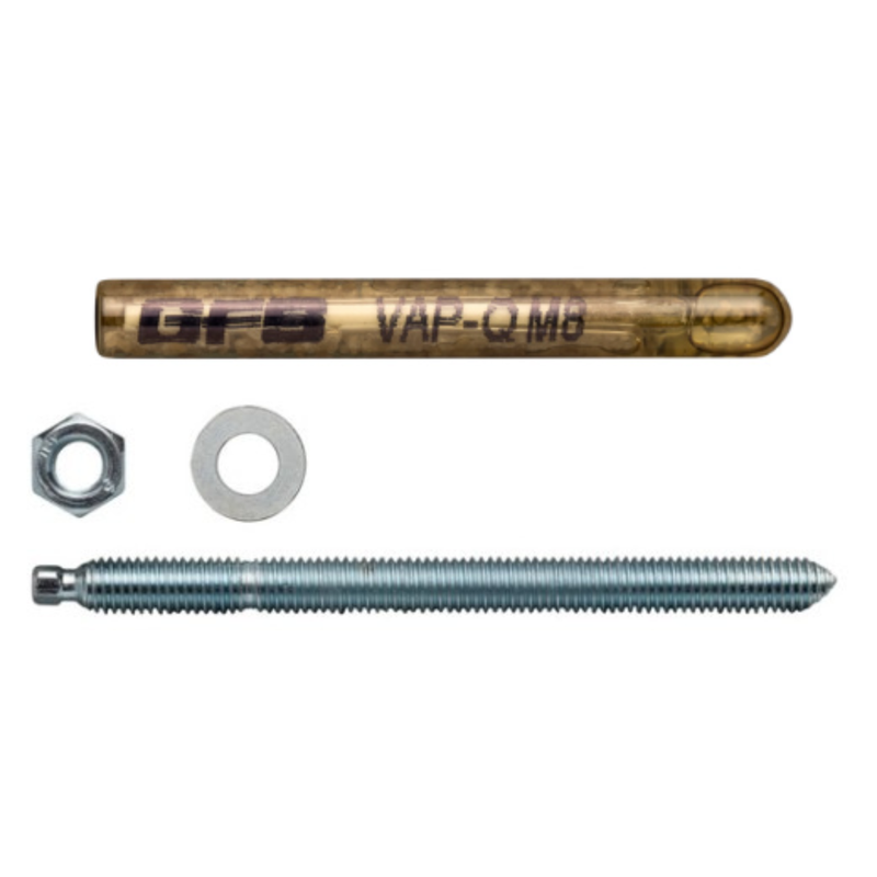 10 st. Glascapsule chemisch anker + Ankerstang