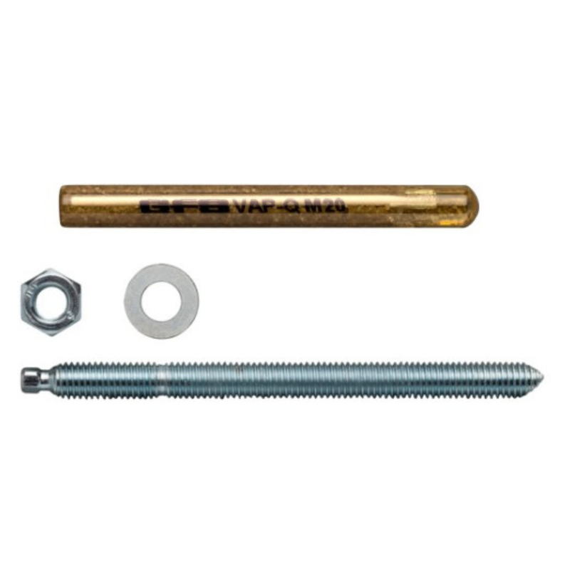 10 st. Glascapsule chemisch anker + Ankerstang