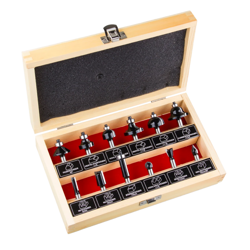 Bovenfreesset 12-dlg type 270 in houten kist