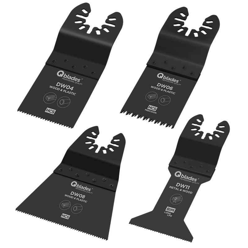 Multi Zaagbladen set voor hout en metaal 4-delig DW92 4ST