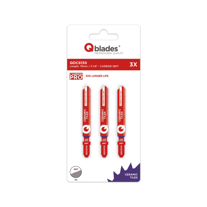 3x Decoupeerzaagblad Keramische Tegels, CARB, 76mm, 50x longer life