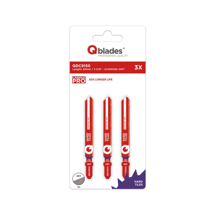 3x Decoupeerzaagblad Harde tegels, DIAM, 85mm, 50x longer life