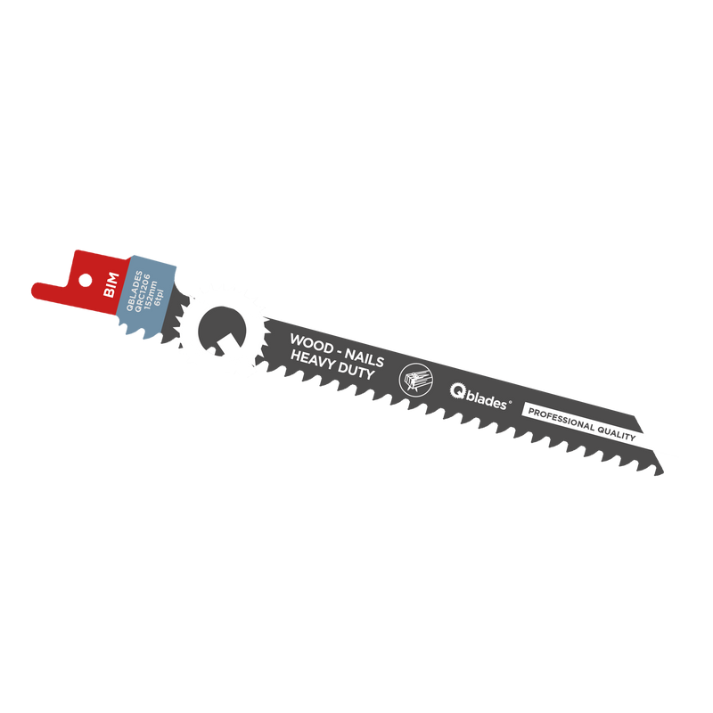 5x Reciprozaagblad Hout met spijkers, BIM, 6tpi - 152mm