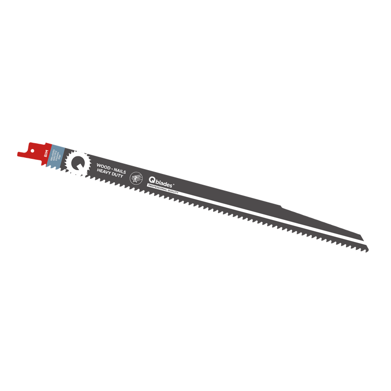 5x Reciprozaagblad Hout met spijkers, BIM, 6tpi - 302mm