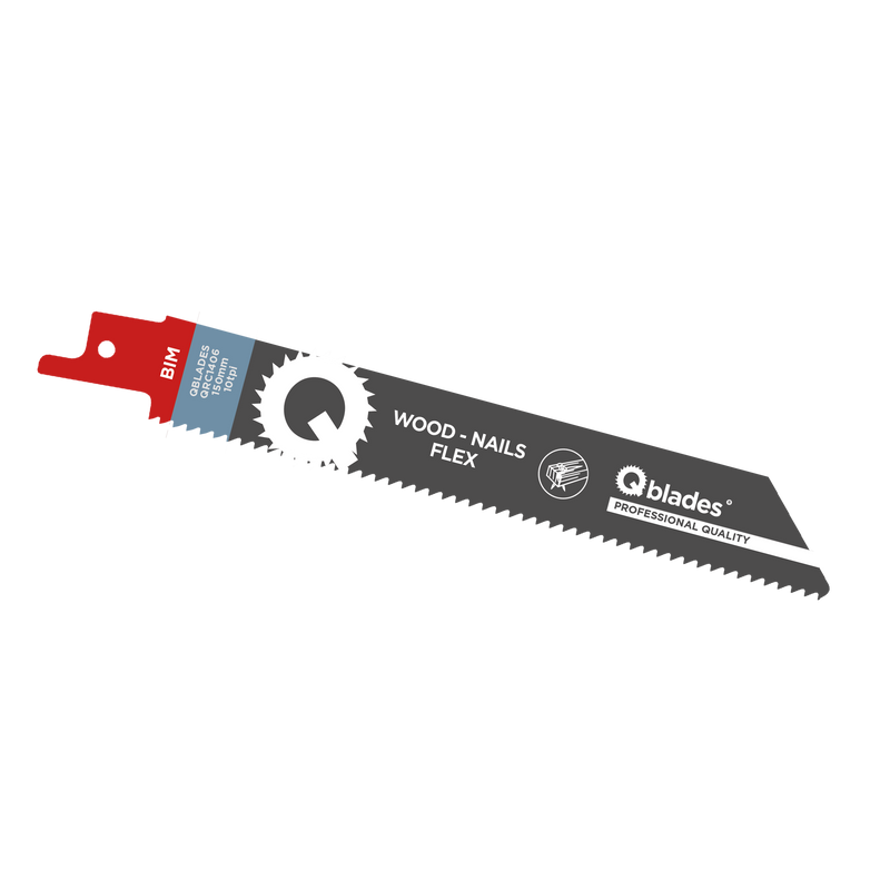 5x Reciprozaagblad Hout met spijkers, Flexibel, BIM, 10tpi - 150mm