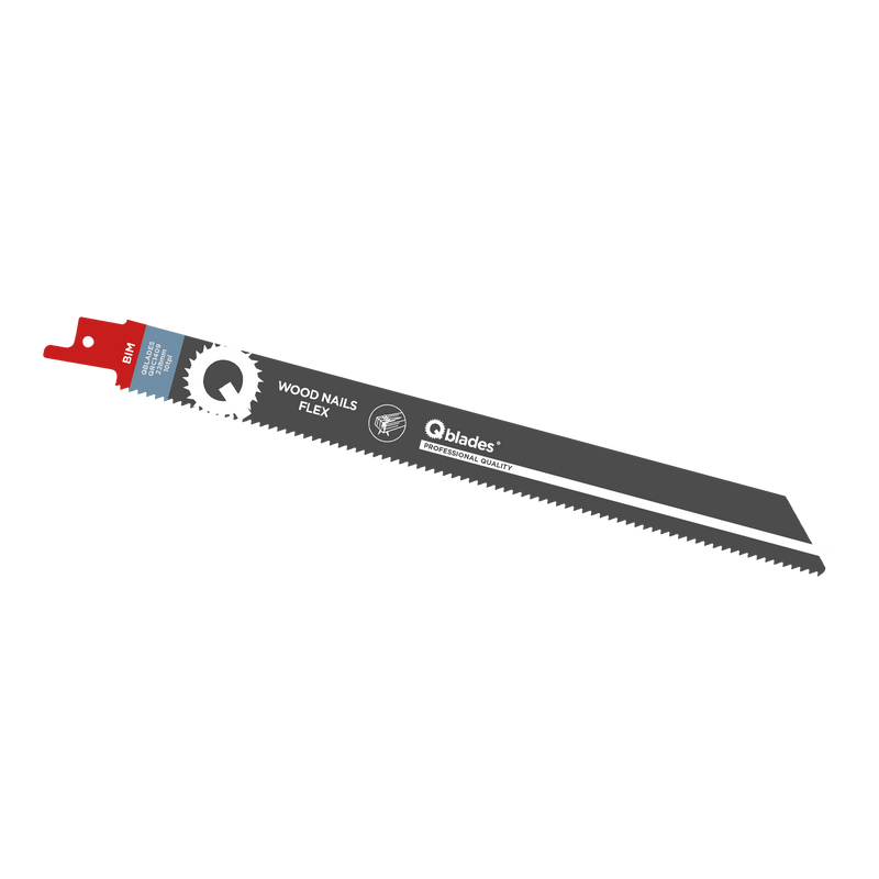 5x Reciprozaagblad Hout met spijkers, Flexibel, BIM, 10tpi - 228mm