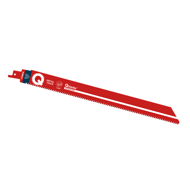 Reciprozaagblad Dik Metaal, Staal tot 12mm, CARB, 8tpi - 304mm, 50x longer life