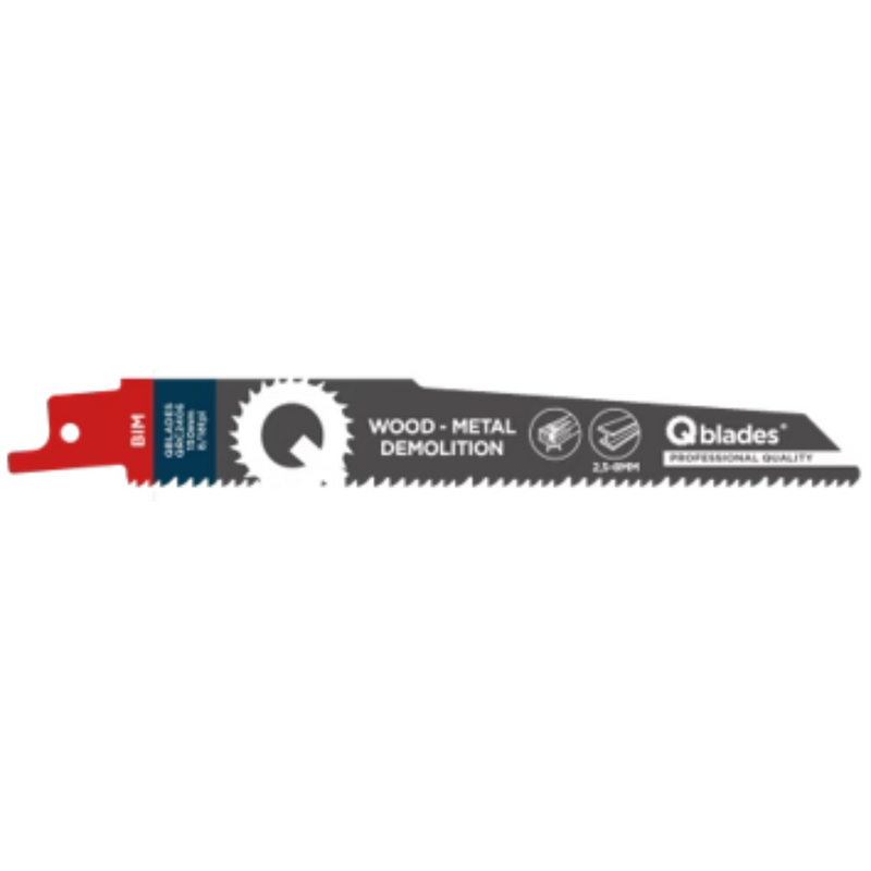 Reciprozaagblad Alleskunner, Hout met spijkers, Staal tot 8mm, BIM, 8/18tpi - 152mm
