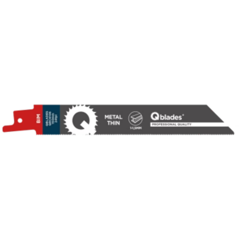 Reciprozaagblad Dun Metaal, Staal tot 1,5mm, BIM, 24tpi - 150mm