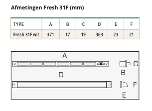 Fresh 31F sleufrooster compleet wit