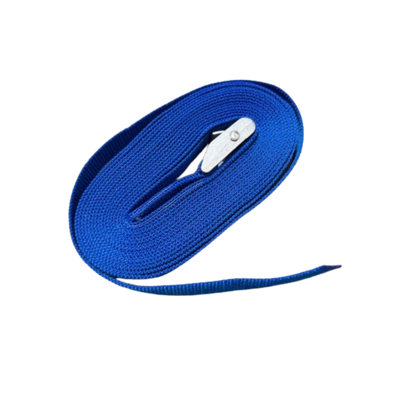Spanband blauw met gesp 2,5meter