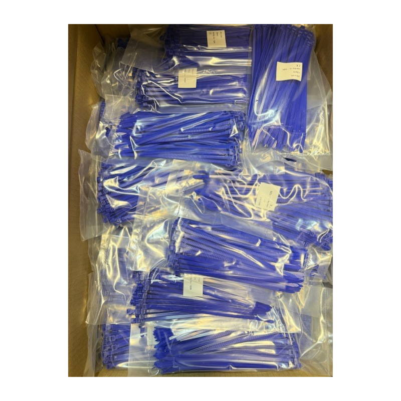 Kabelbinders Ty-rips blauw 200x4,8mm 100 stuks