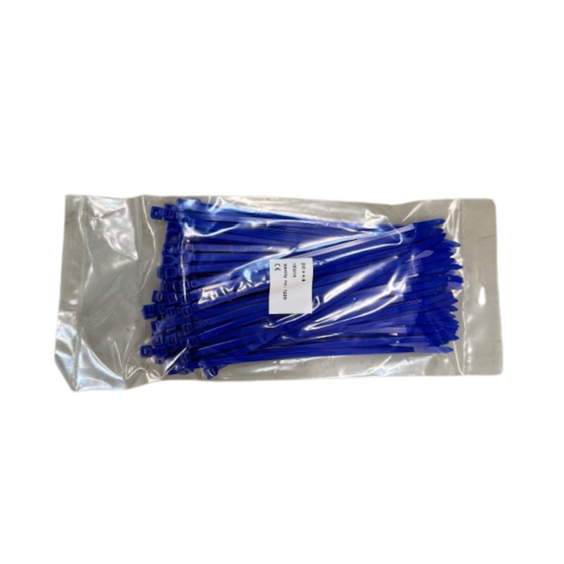 Kabelbinders Ty-rips blauw 200x4,8mm 100 stuks