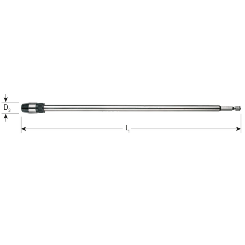 Verlengstuk voor speedboren met snelspan, 150 mm