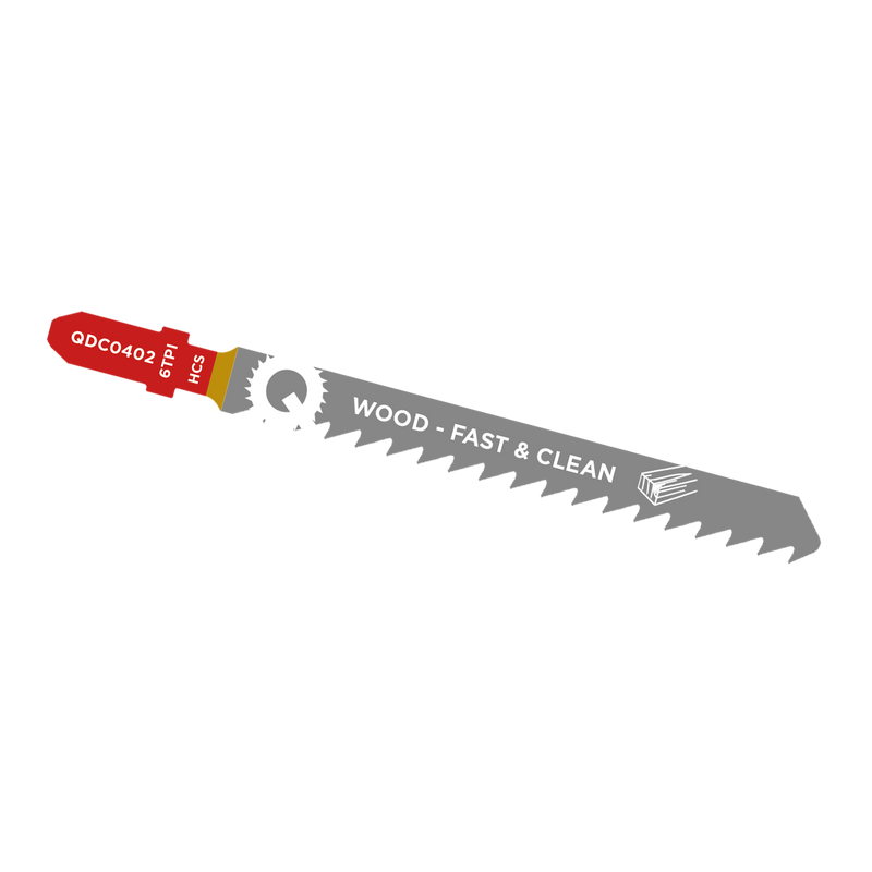 5x Decoupeerzaagblad Hout, Constructiehout, HCS, Fast & Clean, 6tpi - 100mm