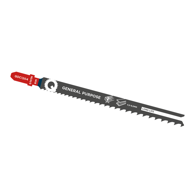 5x Decoupeerzaagblad Alleskunner, Hout met spijkers, Staal tot 9,5mm, BIM, 5/10tpi - 132mm