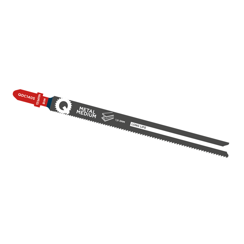 5x Decoupeerzaagblad Medium Metaal, Staal tot 3mm, BIM, 17/24tpi - 132mm