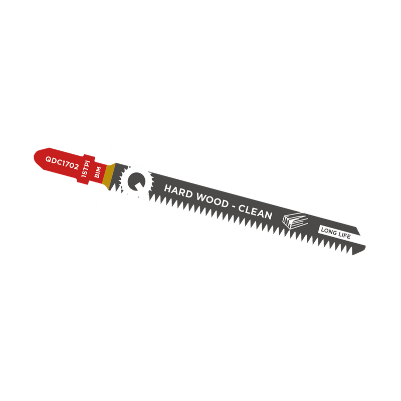 5x Decoupeerzaagblad Hout, Hardhout, BIM, Clean, 15tpi - 100mm