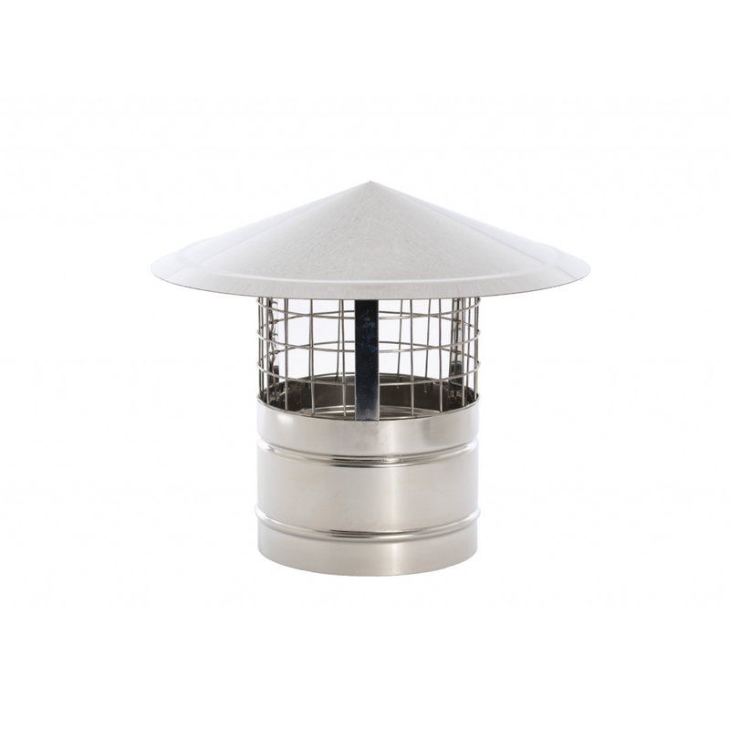 Regenkap RVS met gaas