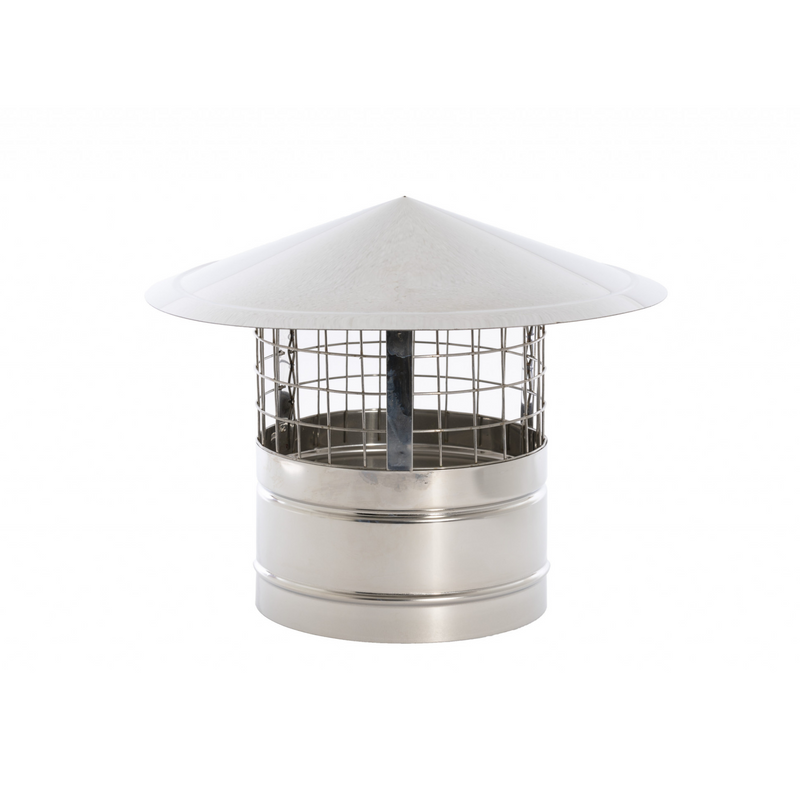 Regenkap RVS met gaas