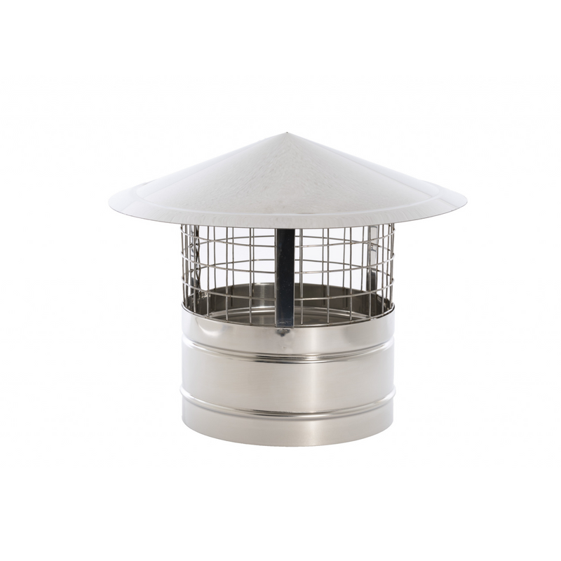 Regenkap RVS met gaas