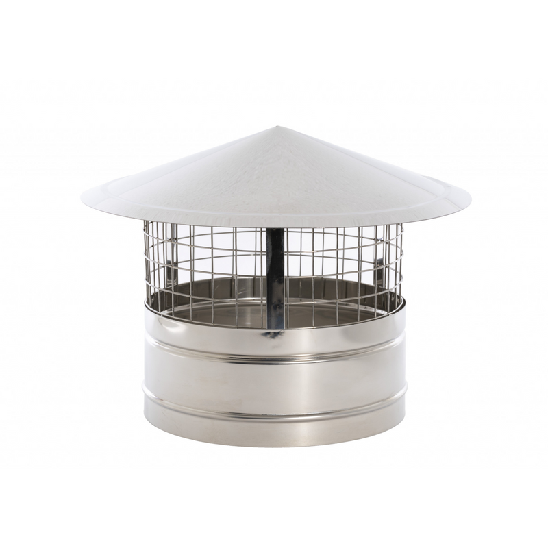 Regenkap RVS met gaas