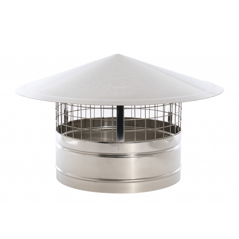 Regenkap RVS met gaas