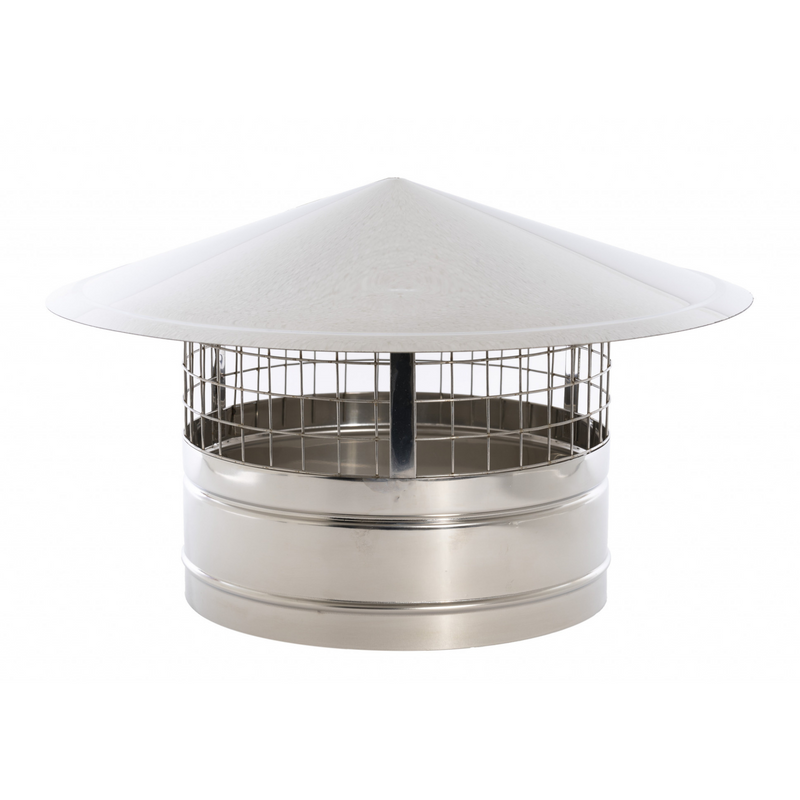 Regenkap RVS met gaas