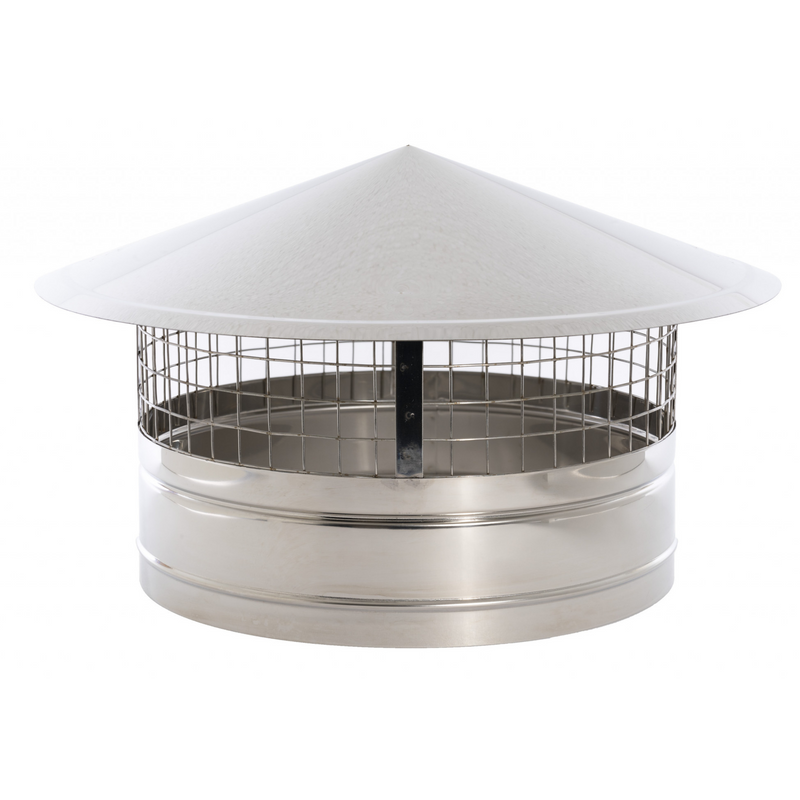 Regenkap RVS met gaas