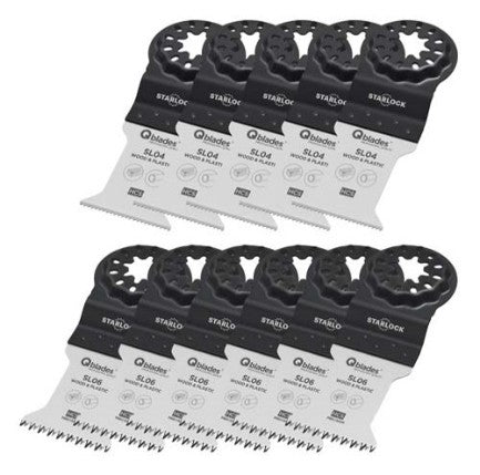 Starlock MultiZaagbladenset voor hout 11-delig SL93 SET 10+1ST