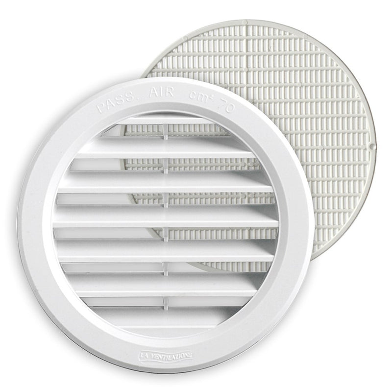 Rond ABS kunststof ventilatierooster met insectengaas