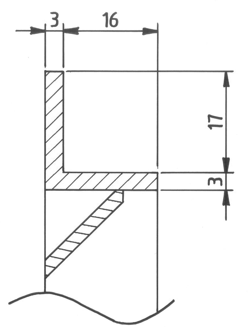 T10413 ABS inbouwrooster 1045x130 wit