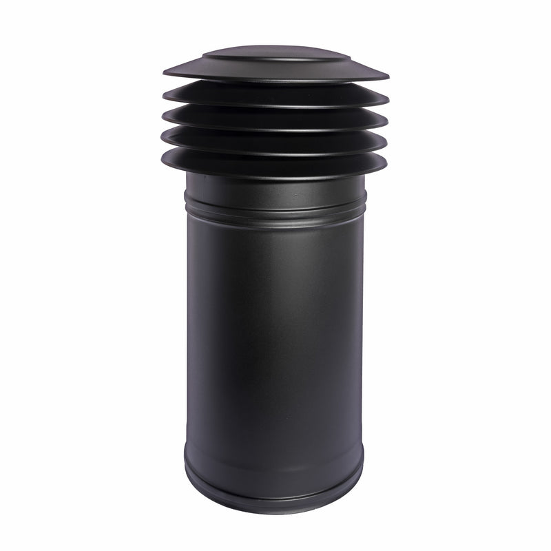 TilVent ventilatieschacht RVS zwart complete set