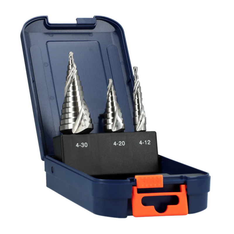 Trappenboren set 3-dlg type 425 in ABS-cassette