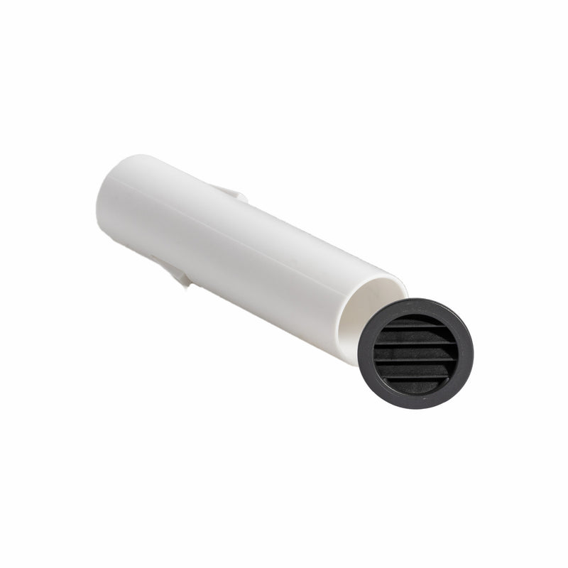 TS-30 Muurbuis met nylon klemrooster, tbv gat 28mm
