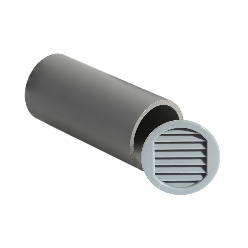 TS-50 Muurbuis met nylon klemrooster, tbv gat 50mm