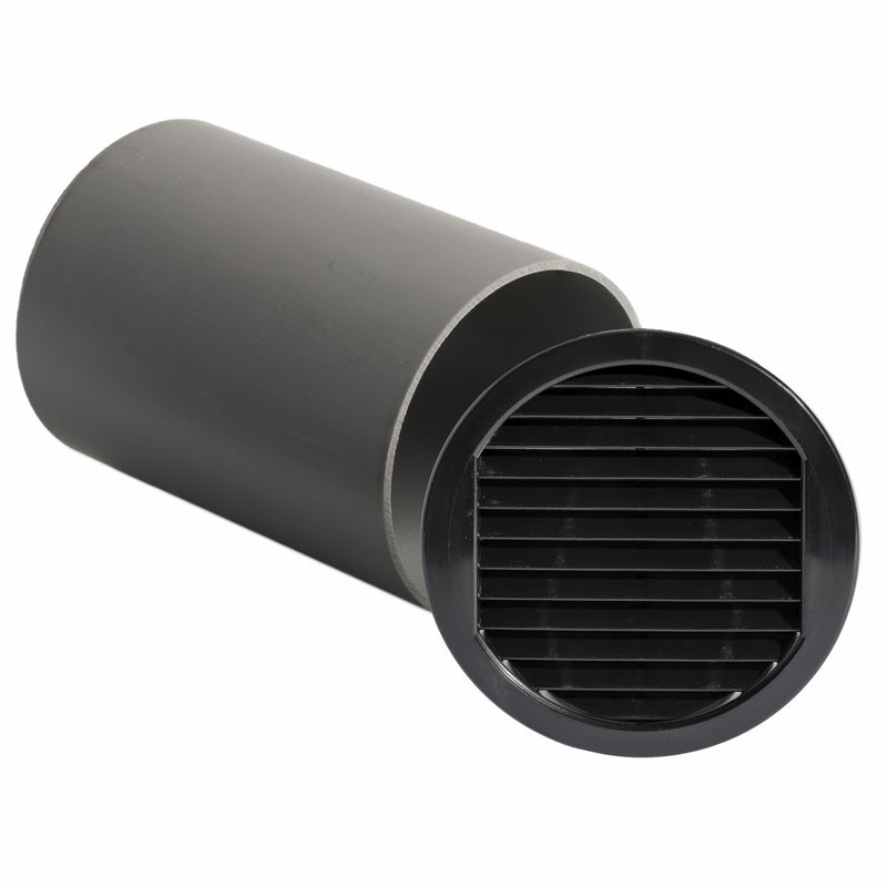 TS-80 muurbuis met nylon klemrooster, tbv gat 75mm