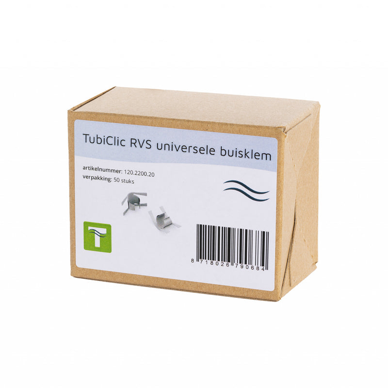 TubiClic RVS universele buisklemmen 50st.