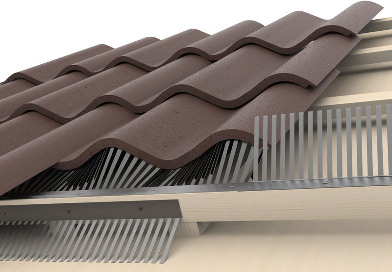 VentiStrip metalen vogelschroot 1 meter, veerhoogte 55mm (zak 10 stuks)