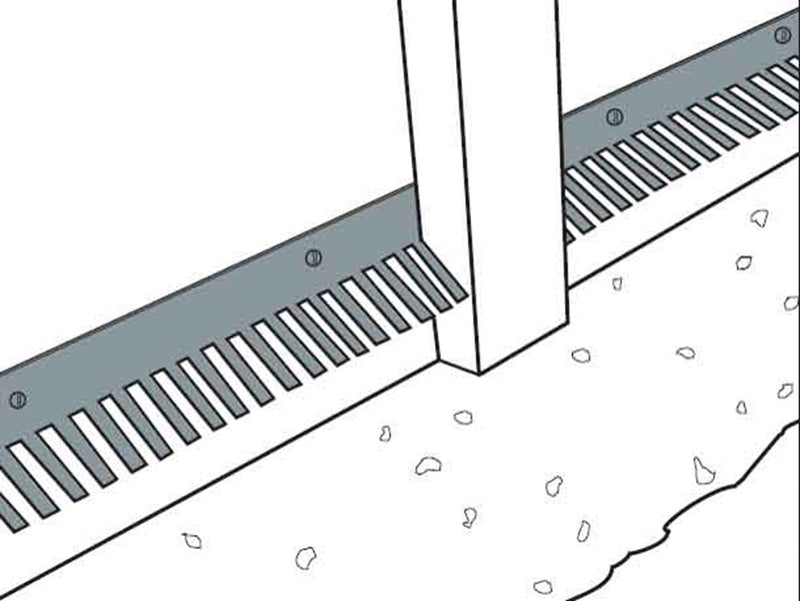 VentiStrip metalen vogelschroot 1 meter, veerhoogte 55mm (zak 10 stuks)
